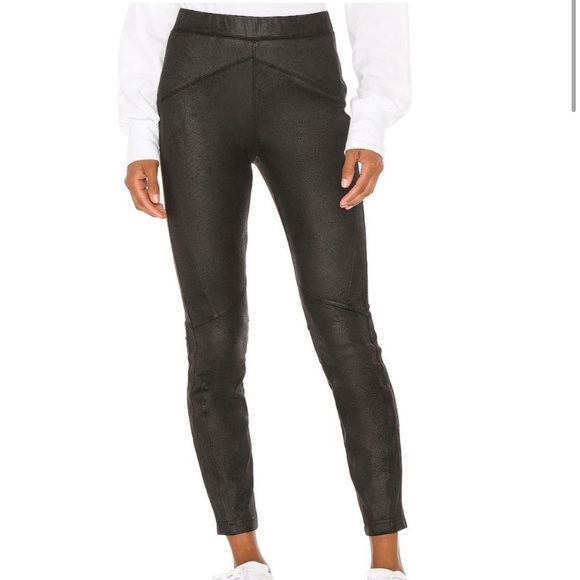 Free People Pants - Free Poeple Midnight Vegan Suede Skinny Ankle Pants Size S